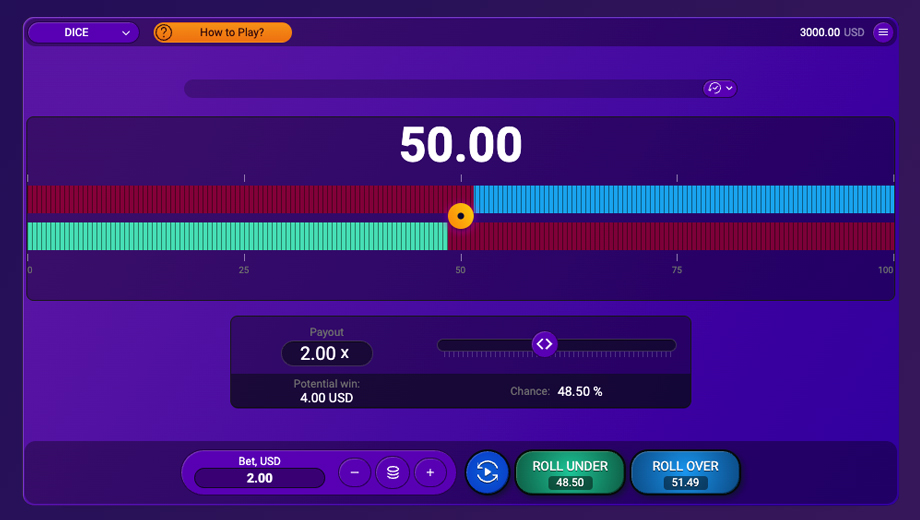 Dice gameplay screenshot