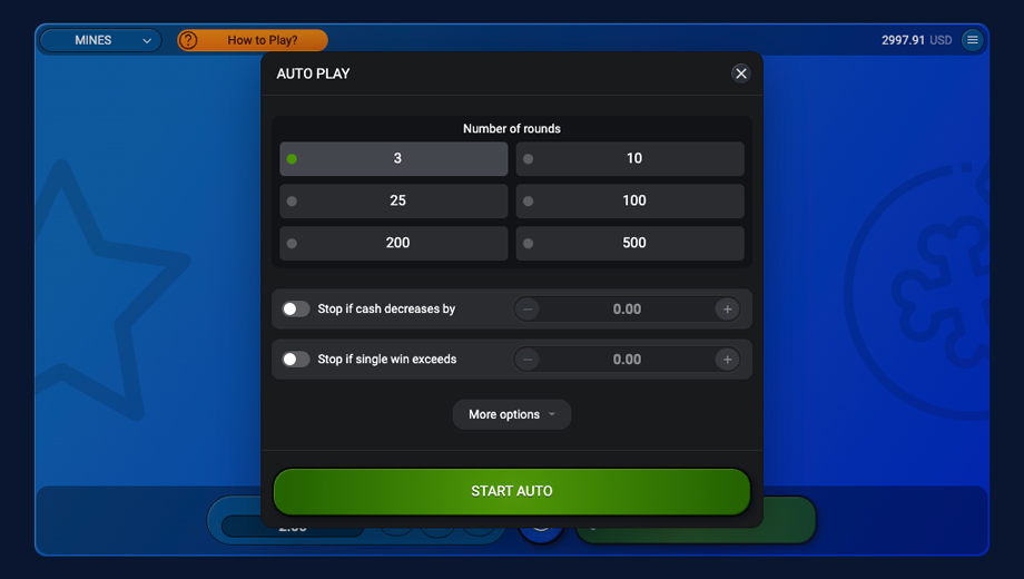 Mines gameplay screenshot