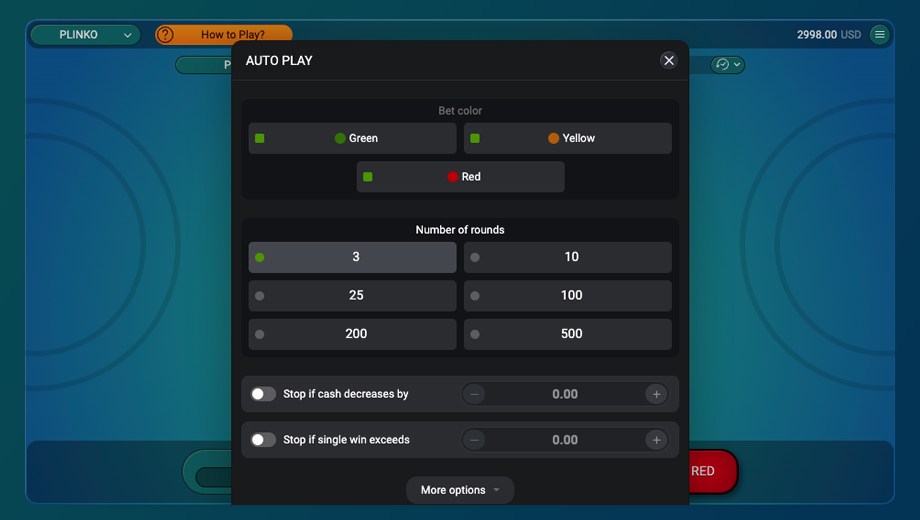 Plinko gameplay screenshot