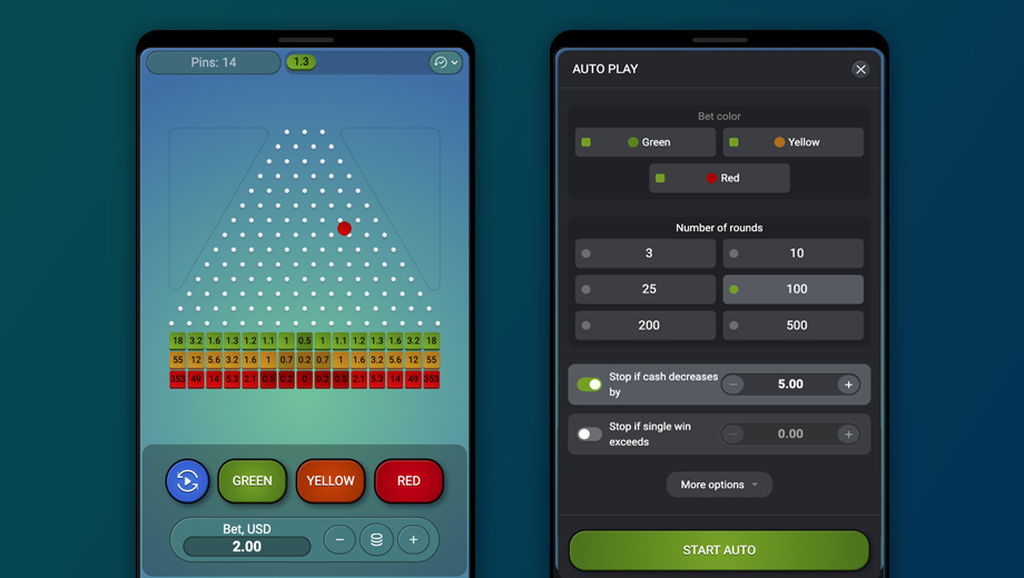 Plinko gameplay screenshot